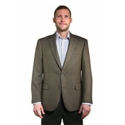 JEAN-PAUL GERMAIN Taupe Houndstooth Luxury Sport Coat