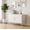 White, variant on 25.2" Metal Storage Cabinet, Steel Organizer with Adjustable Shelf & Leveling Feet, Multi-Function Storage Cabinet for Home Office, Olive Green