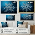 thumbnail image 4 of Designart "Holiday with Blue Snowflakes II" Landscapes Framed Wall Art Decor - Traditional Blue Winter Landscape Bedroom Framed Canvas Wall Art, 4 of 6