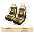 thumbnail image 5 of Xoenoiee Rottweiler Dog Print Car Seat Covers Set of 2 High Back Vehicle Seat Protector Front Seats Covers Stretchy Breathable Bucket Seat Cover, 5 of 6
