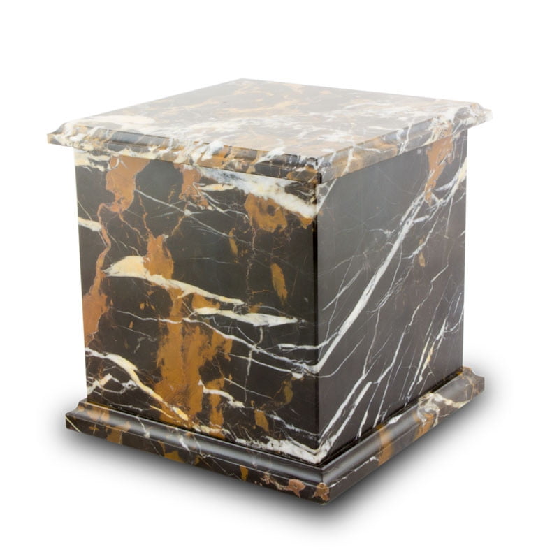 Marble Box Style Funeral Urn Extra Large 250 Pounds Black Adult