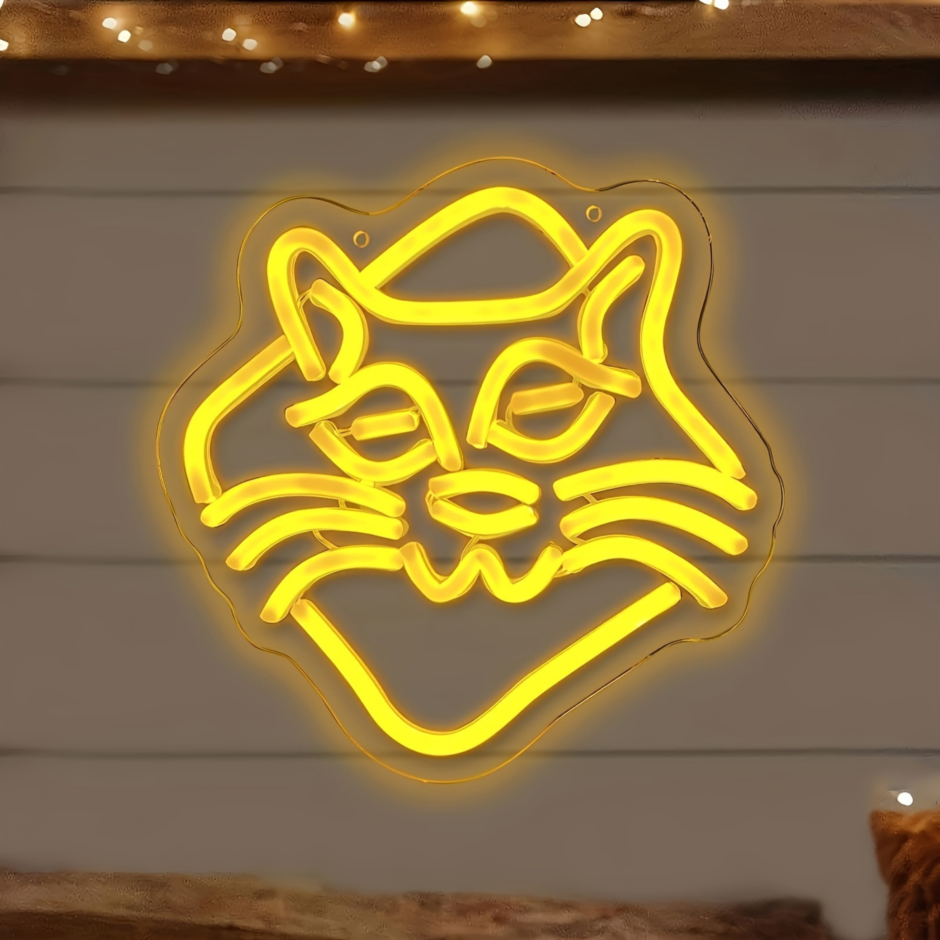 UPONRAY Cat Neon Signs, 8.7"*8.7" Dimmable & USB-Powered LED Neon Light, Stylish Wall Decor for Bedroom, Party, Game Room, Man Cave, Bar