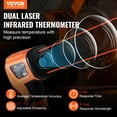 thumbnail image 2 of VEVOR Infrared Thermometer, -40~2732°F Dual Laser Temperature Gun Non-Contact, Handheld IR Heat Temperature Gun with Adjustable Emissivity for Metal Smelting/Cooking/Pizza Oven/Engine(Not for Human), 2 of 9
