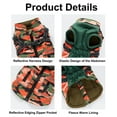 thumbnail image 7 of Small Dog Jacket with Harness,Pet Coat Cold Weather Warm Vest Jacket,Dog Waterproof Windproof Cotton Costume for Puppy Small Medium Dogs Orange Camouflage 2XL, 7 of 7