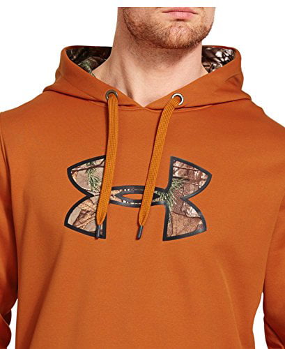 orange under armour hoodie mens