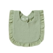 Cotton Gauze Baby Bib Newborn Feeding Bib Burp Cloths Floral Ruffle Boys Girls Nursing Saliva Towel Bandana Baby Accessories C7-for 0-36 months