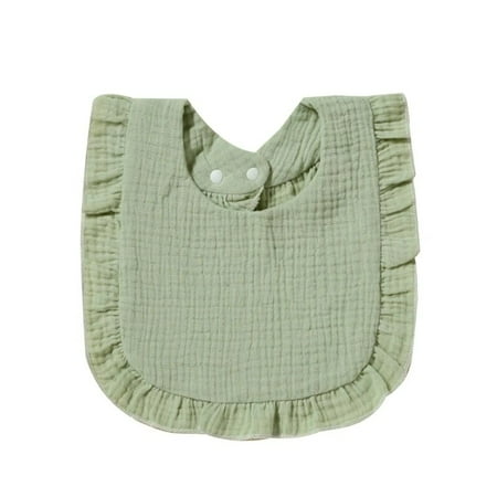 Cotton Gauze Baby Bib Newborn Feeding Bib Burp Cloths Floral Ruffle Boys Girls Nursing Saliva Towel Bandana Baby Accessories C7-for 0-36 months
