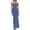 Blue, variant on HXWCHs Slip Dress Elegant Women's Backless A-Line Evening Dress with High Slit and Detachable Scarf for White M