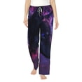 thumbnail image 2 of Lsque Galactic Wolf Stare Print Women's Pajama Pants, Lounge Pant - Comfortable Home Wear,Elastic Waistband, Stylish Design-Large, 2 of 9