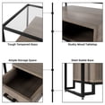 thumbnail image 3 of 6 Drawer Dresser, Modern 6 Drawer Chest with Wide Storage Space, Wood Drawer Dresser with Steel Frame and Tempered Glass Top, Storage Tower Clothes Organizer, Large Storage Cabinet, 3 of 5