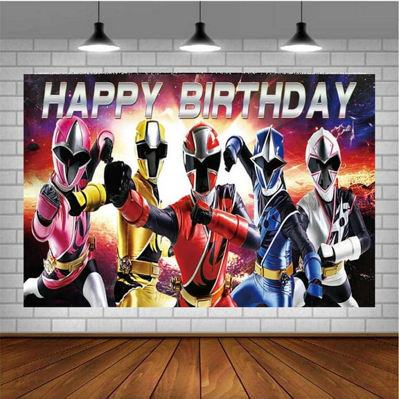 Power Ranger Post Wall Decor Birthday Banner Backdrop Background Party Supplies Taspestry