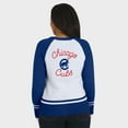 thumbnail image 5 of Women's WEAR by Erin Andrews White Chicago Cubs Colorblock Raglan Sweater, 5 of 5