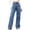 Blue, variant on Cargo Jeans for Women High Waisted Wide Leg Jeans with Flap Pocket Y2K Womens Carpenter Jeans Denim Cargo Pants Light Blue S
