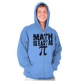 thumbnail image 5 of Math Is Easy As Funny Teacher Nerdy Zip Up Hoodie Men's Women's Brisco Brands 2X, 5 of 6