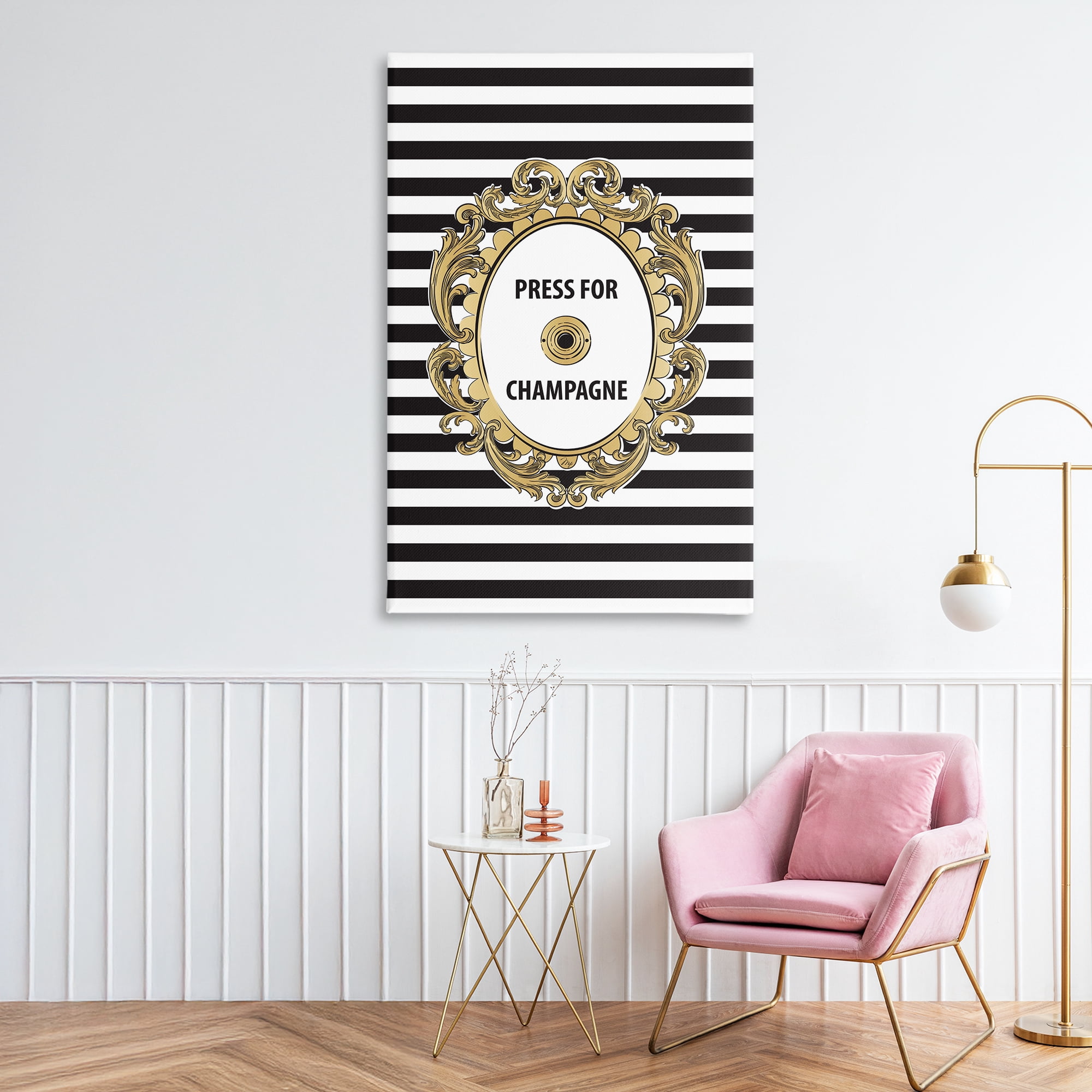 Stupell Industries Press For Champagne Celebration Canvas Wall Art, design by Martina Pavlova