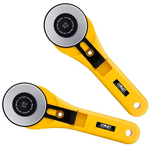 OLFA RTY-3/G 60mm Straight Handle Rotary Cutter x2 value set