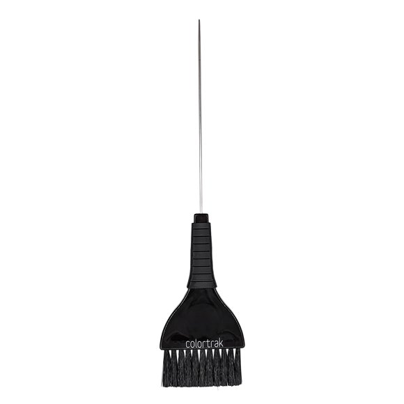 Colortrak Duo Color Brush Pin Tail Ideal para seccionar Cerdas firmes y rectas Agarre de goma ergonómico Ranura contorneada para el pulgar para evitar la fatiga Fácil de limpiar Negro
