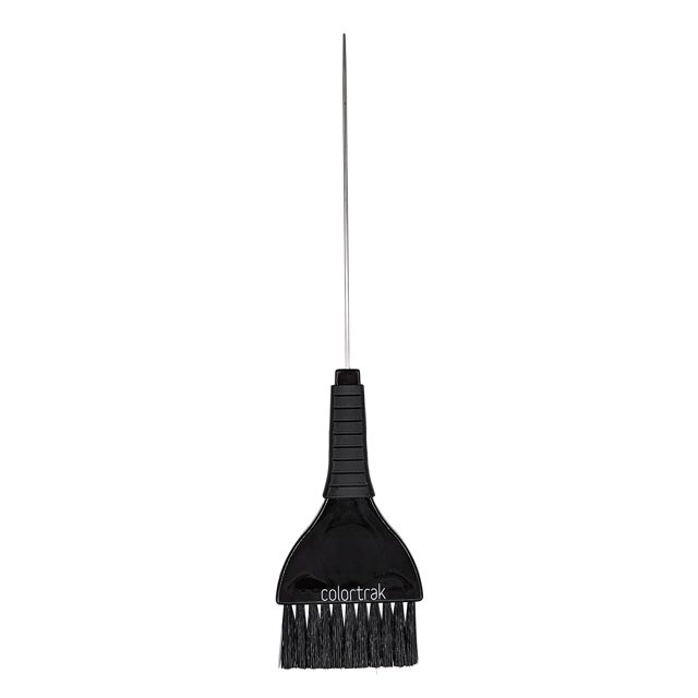Colortrak Duo Color Brush Pin Tail Ideal para seccionar Cerdas firmes y rectas Agarre de goma ergonómico Ranura contorneada para el pulgar para evitar la fatiga Fácil de limpiar Negro