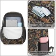 thumbnail image 4 of Camo and Leaf Black Pattern 17" School Backpacks for Teens,Waterproof Oxford Fabric,S-Shape Padded Straps for School,Travel,Hiking,Camping, 4 of 6
