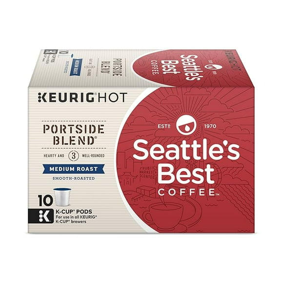 Seattle's Best Coffee Portside Blend (Previously Signature Blend No. 3) Medium Roast Single Cup Coffee, 10 ct