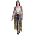 thumbnail image 1 of Moomaya Cardigan Long en Georgette de Viscose Imprimée à Manches Fendues pour Femmes, 1 of 5
