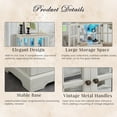 thumbnail image 5 of 32" H LED Accent Cabinet with 7 Color Lights for Collectibles, Modern Storage Cabinet with Tempered Glass Doors, Sideboard Buffet Case with Smartphone-Controlled Lights, 5 of 9