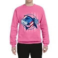 thumbnail image 2 of Wild Bobby Great White Shark USA Since 1776 Unisex Crewneck Sweatshirt, 2 of 6