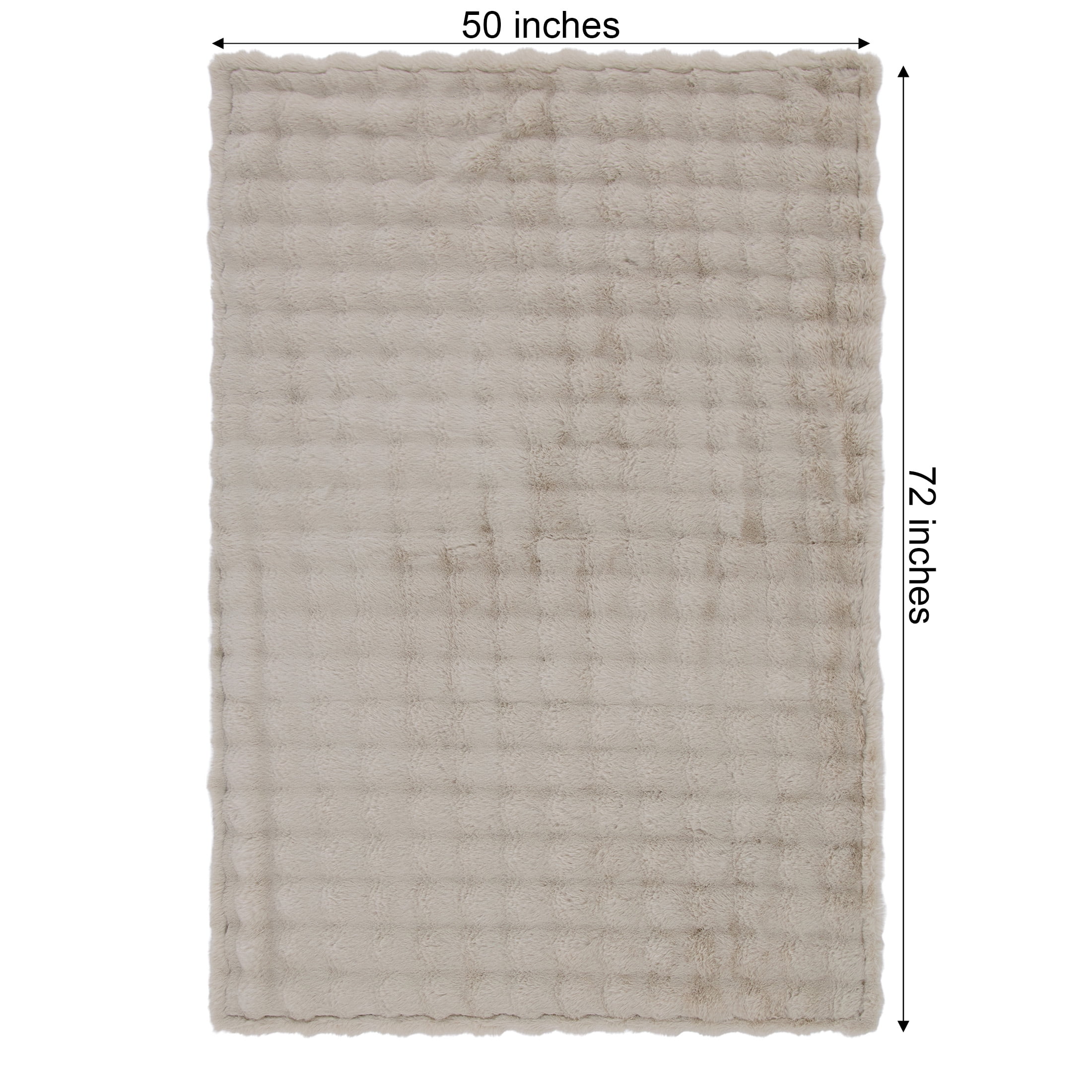 Better Homes & Gardens Grey Haze Bubble Faux Fur Throw, 50 in x 72 in
