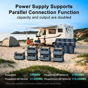 OSCAL PowerMax 6000 Portable Power Station with BP3600 Expansion Battery, 6000W Output 7200Wh Capacity, Solar Generator for Home Backup, Camping & Emergencies