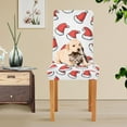 thumbnail image 4 of Yayeee 4 Pack Dining Chair Covers Stretch Parson Chairs Slipcovers Seat Protector, Santa Hats Pattern, 4 of 6