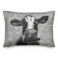 thumbnail image 2 of Creative Products Gray Painted Cow 14x20 Indoor / Outdoor Pillow, 2 of 3