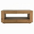 thumbnail image 5 of Ayma Coffee Table-1 Inner Shelf-Brown Oak Wood-Rectangular 50 Inch, 5 of 5