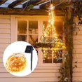 thumbnail image 2 of Lampe Solaire Fil De Cuivre 7m, 50 Led Cuivre, Impermable, Ciel Toil, Blanc Chaud, Convient Pour Dcoration Intrieure Et Extrieure, Jardin, Nol, An, 2 of 5