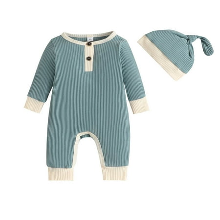 

Boys Girls Long Sleeve Patchwork Colour Ribbed Romper Jumpsuit Clothes 9 Month Dresses for Baby Girls Mint Floral Dress