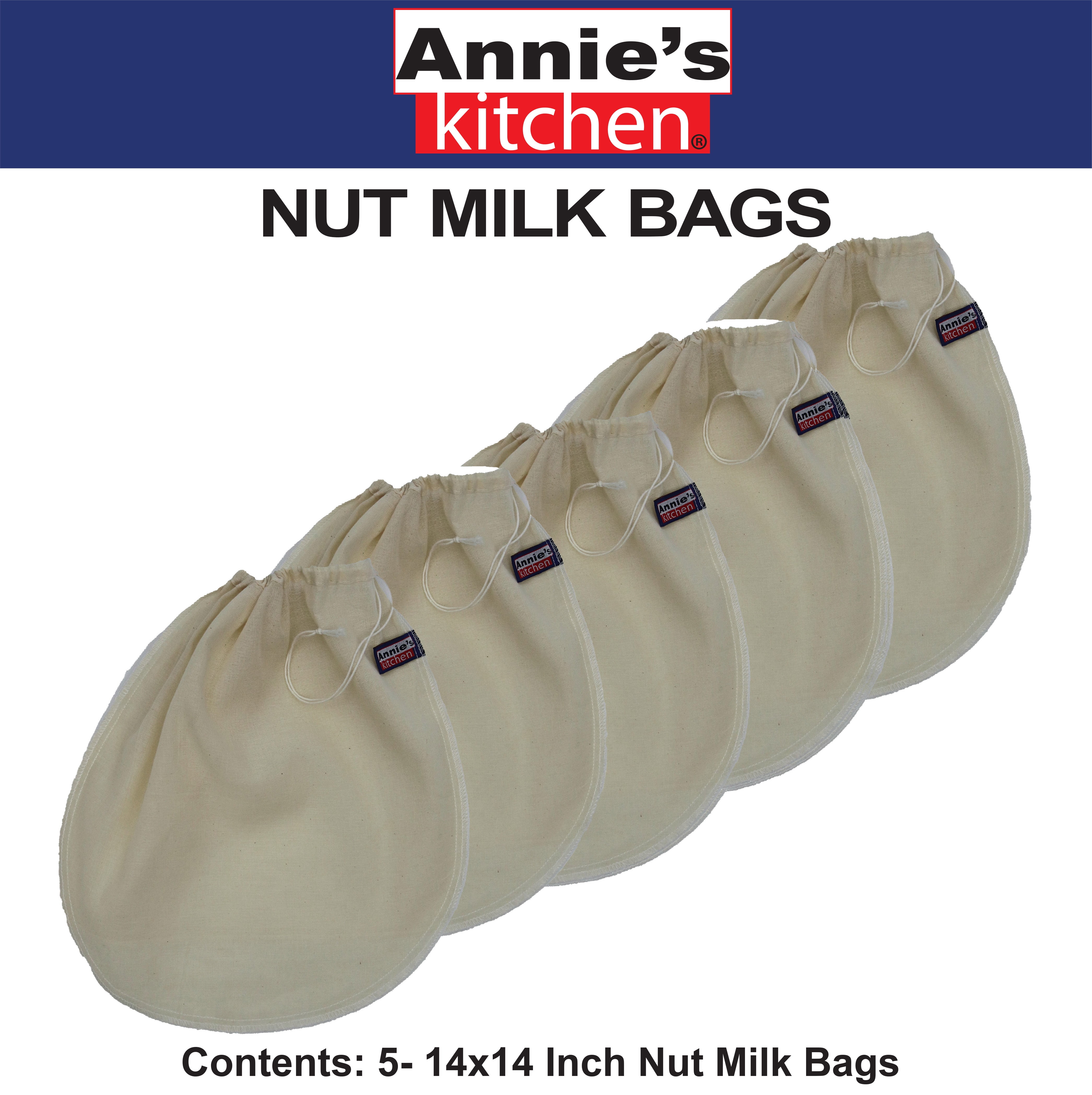 Annie's Kitchen Nut Milk Bags Grade 90 Hi Density 66x70 Cheesecloth
