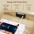 thumbnail image 3 of Pouseayar Rattan Nightstand with Socket Side Table Natural,Golden, 3 of 7