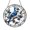 Stained Glass 5.9 Inch, variant on Bird Lover Blue Jay Stained Glass Suncatcher, Round Window Hanging with Hydrangea Blooms