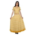 thumbnail image 2 of Moomaya Printed Ethnic Wear Long Skirt And Cold Shoulder Crop Top Set For Girls, 2 of 6