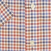 Roundtree & Yorke TravelSMART Mens Short Sleeve Button-Down Shirt Non-Iron Regular Sizes (Small, White 540 Multicolor)