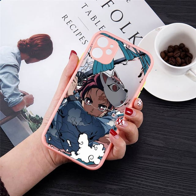 Kimetsu No Yaiba Demon Slayer Anime fundas de teléfono mate para iPhone 14 12 13 Mini 11 Pro XS Max Plus funda trasera dura de PC Tan Jianjun unisex