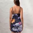 thumbnail image 4 of Ladies Elegant Sling Sleeveless Sexy Dress rose, 4 of 6