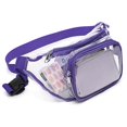 thumbnail image 5 of Adjustable Tote Bag Unisex Stadium Approved Sport Bag Clear Waist Bag Belt Bag Clear Purse BLACK, 5 of 8