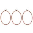 thumbnail image 1 of 3pcs 18x25CM Imitated Wooden Embroidery Circle Frame Elliptical Cross Stitch DIY Craft Circle Sewing Manual Tool, 1 of 4
