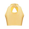 thumbnail image 2 of YONGHS Kids Girls Sleeveless Modern Jazz Dance Tank Tops Shiny Sequins Performance Vest Shirt Yellow 16, 2 of 7