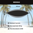 thumbnail image 3 of Hamaca Portátil The Finix Negra 275 x 109 cm Resistente con Correas y Bolsa para Camping, 3 of 6