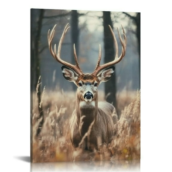 FCXZI Deer Antlers Canvas Print Wall Art Home Decor 12x16 16x20 12x16in