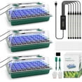 thumbnail image 1 of Seed Starter Tray with Grow Light Cells Seedling Tray with Humidity Dome/Indoor Grow Kit for Deep-Rooted Seedlings Adjustable/Timed Light Plant Starter Set, 1 of 7