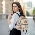thumbnail image 6 of FORMRS Mini Backpack Purse for Women Travel Daypack Casual Shoulder Bag, Fall Pumpkin Pattern, 6 of 7
