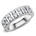 thumbnail image 1 of Bague pour Femmes en Acier Inoxydable Poli avec AAA Grade CZ en Clair - Taille 8, 1 of 1