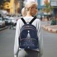 thumbnail image 7 of JIALIOU Mini Backpack Purse for Women Quilted Casual Daypack Small Travel Shoulder Bag, Christmas Tree with Star, 7 of 7